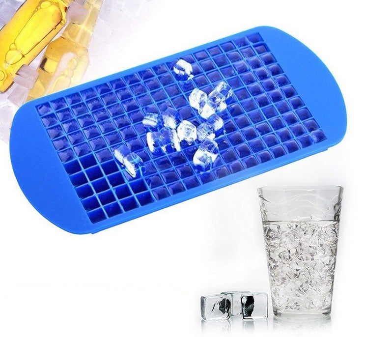 Jomo Store Silicone Mini Ice Cube Tray with 160 Small Cubes – Flexible Ice Maker Mold for Quick Freezing, Ideal for Juices, Cocktails, Baby Food, Chocolate & Multi-Purpose Use - Image 1