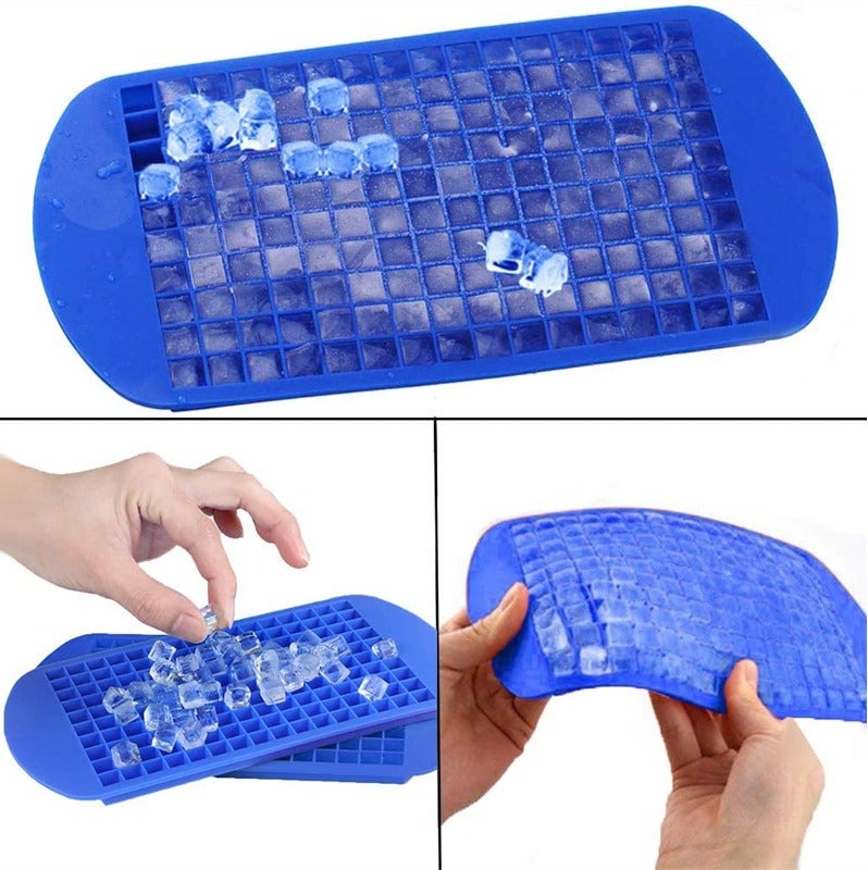 Jomo Store Silicone Mini Ice Cube Tray with 160 Small Cubes – Flexible Ice Maker Mold for Quick Freezing, Ideal for Juices, Cocktails, Baby Food, Chocolate & Multi-Purpose Use - Image 3
