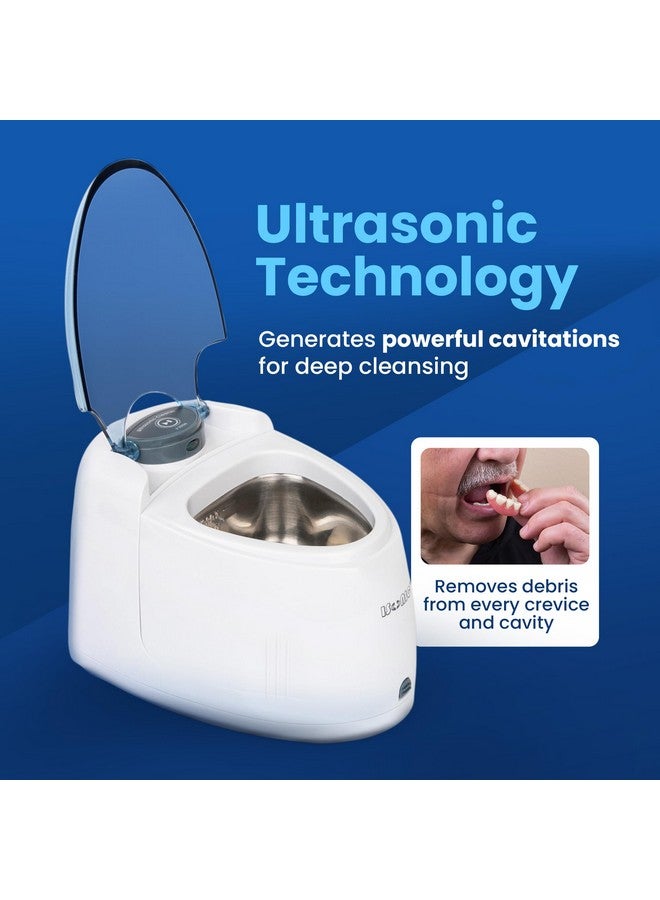 آي سونيك جهاز تنظيف أطقم الأسنان/المحاذاة/المثبتات بالموجات فوق الصوتية iSonic F3900 لجميع أجهزة طب الأسنان وأجهزة علاج انقطاع النفس النومي، 110 فولت 20 وات (الخزان غير قابل للإزالة)، أبيض، 0.4 باينت/0.2 لتر - Image 3