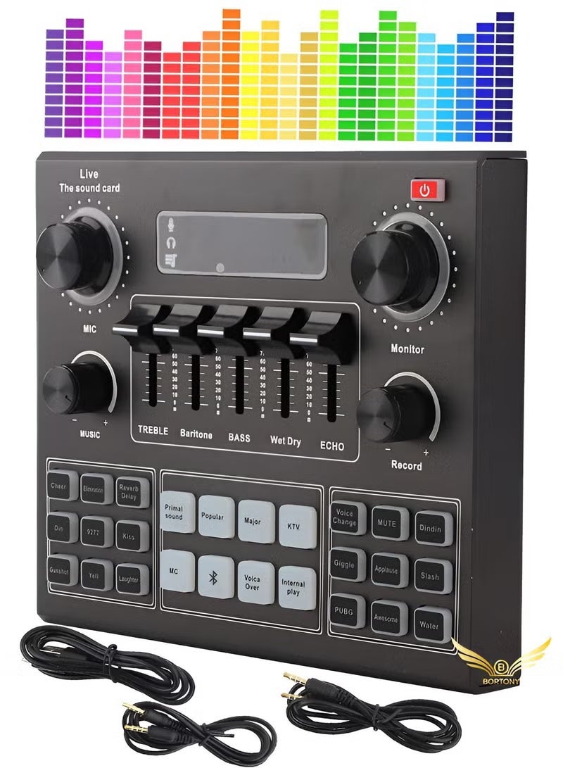 V9 Live Broadcast Sound Ca خلاط صوت ستيريو خارجي للبث والألعاب - Image 1