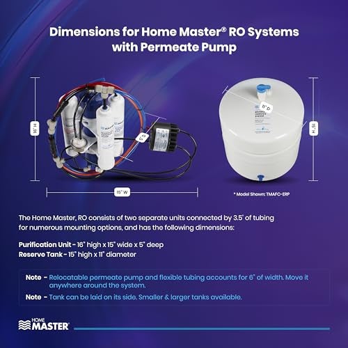 Home Master TMAFC-ERP-L Artesian Full Contact Loaded RO System, 7-Stages, 99% Rejection DOW Membrane, Patented 2-Pass Alkaline Remineralization, Fast 4.5s Fill Rate, 1:1 Pure, Lux Faucet, Fridge kit - Image 3