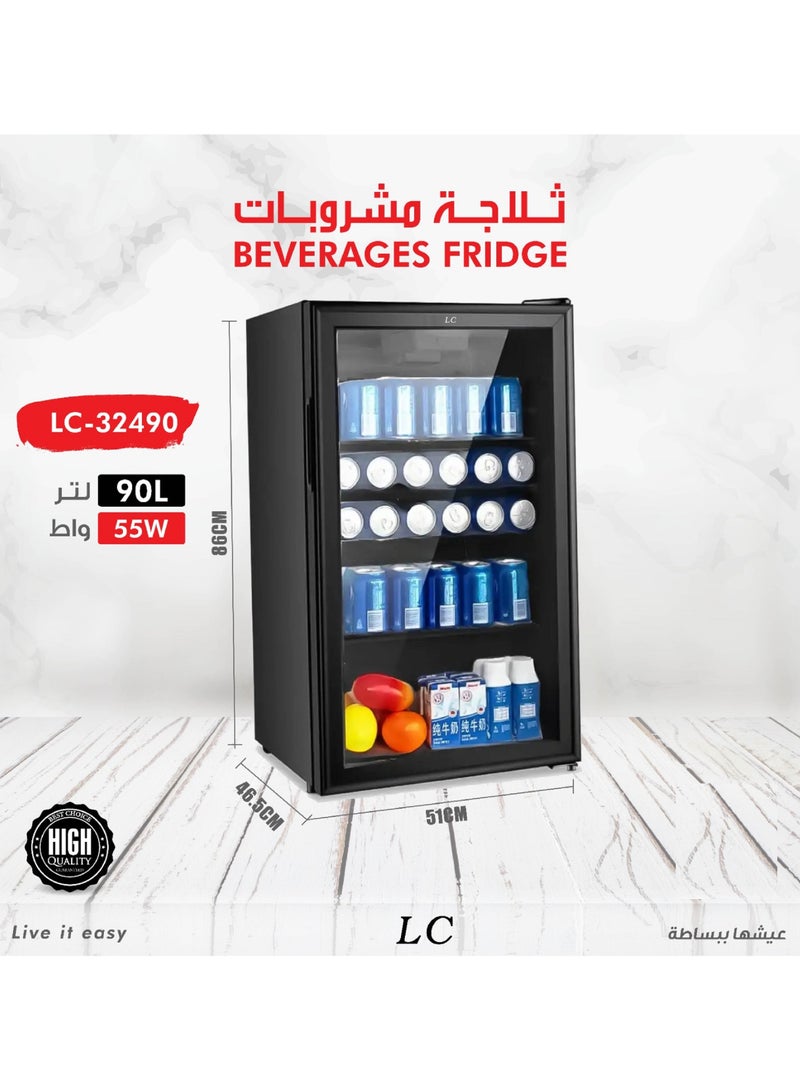 LC Beverages Fridge 90 Ltr 55W