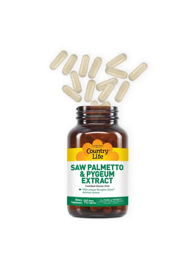 Country Life Saw Palmetto & Pygeum Extract - Prostate Health Supplement for Men's Health - Promotes Healthy Urinary Tract Function, 90 Capsules - Image 4