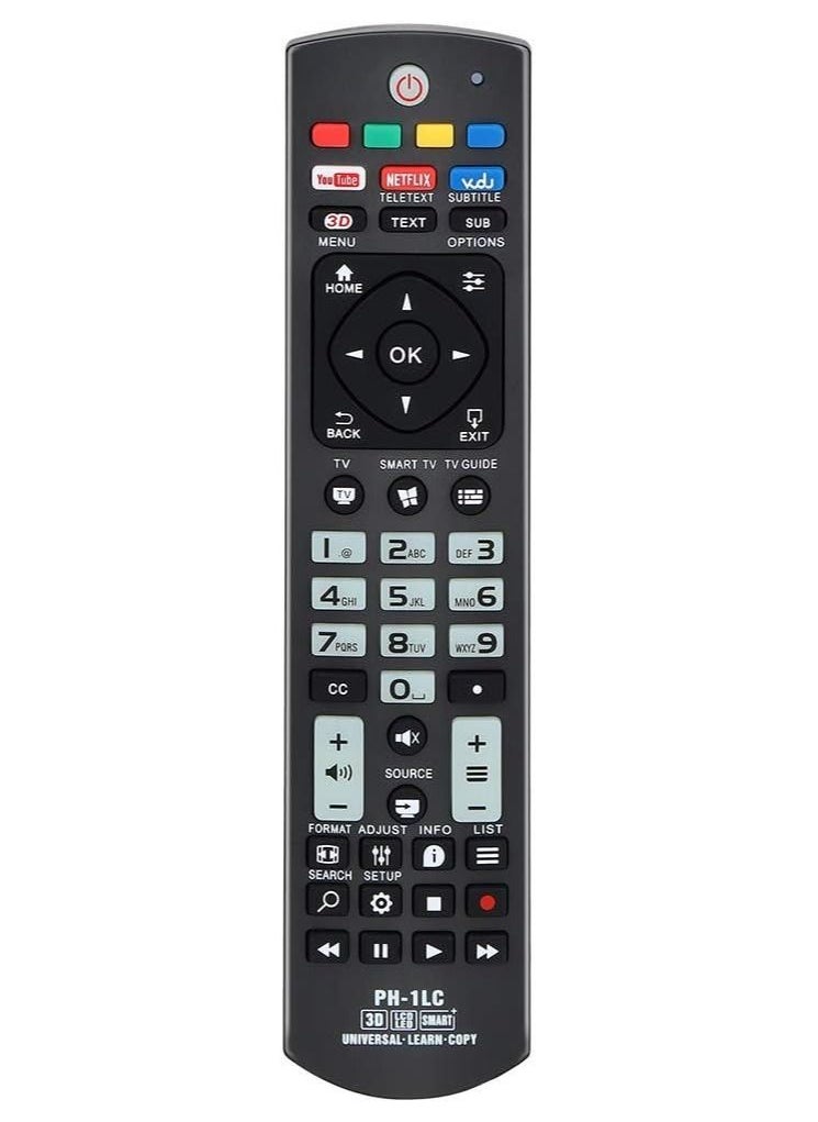 Raxoom Universal Remote Control with Luminous Buttons Compatible Replacement for Most 3D LCD LED Smart Plasma Philips TV - Image 1