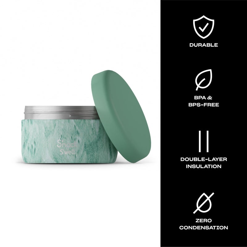 S'well S'nack Stainless Steel Food Container, 10 Oz, Peppermint Tree, Double-Layered Insulated Bowls, BPA-Free - Image 3