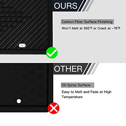 Intermerge License Plate Frame Holder - Universal American Auto Silicone License Plate Cover Rust-Proof,Rattle-Proof,Weather-Proof with 3 Drainage Holes Car Black License Plate Frame Black - Image 5