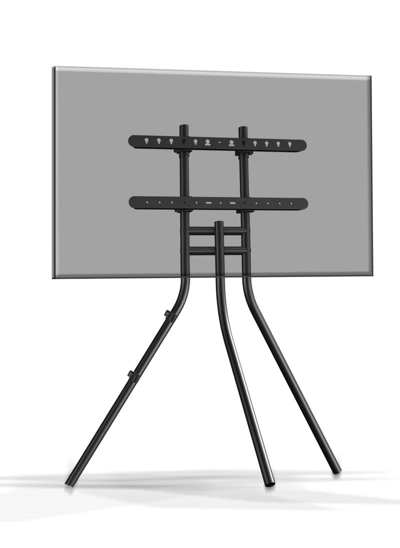 XiuWoo - Easel TV Stand with Tripod Base for 42-86 inch Flat Screens, Height Adjustable TV Art Bracket Tripod for Living Room w/Cable Ties, MAX Load Capacity 143.3 LBS  , for Bedroom, Living Room, Studio - Image 1