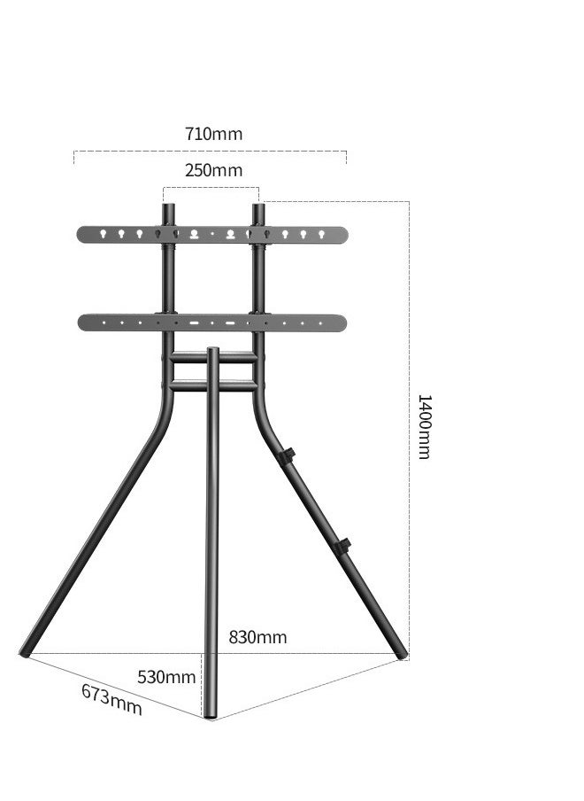 XiuWoo - Easel TV Stand with Tripod Base for 42-86 inch Flat Screens, Height Adjustable TV Art Bracket Tripod for Living Room w/Cable Ties, MAX Load Capacity 143.3 LBS  , for Bedroom, Living Room, Studio - Image 1