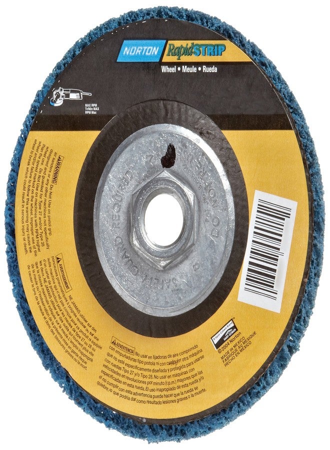 Norton Stripping Grinder Wheel, Paint Stripper for Metal, Rapid Strip, 4-1/2 inch Diameter Extra Coarse Inch Wheel adaptable with Right Angle Grinder, Pack of 1 Disc - Image 1