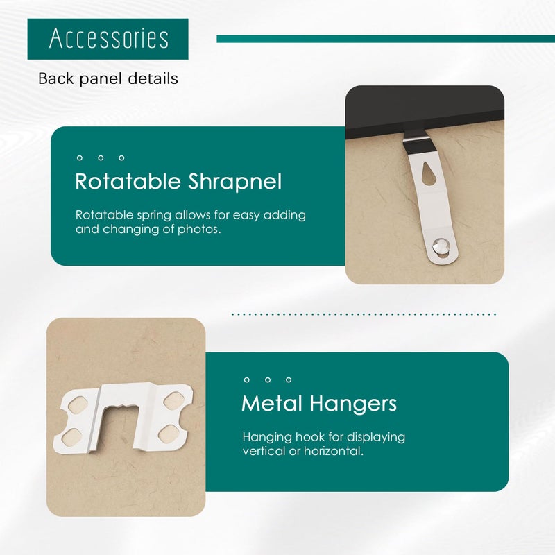 Picrit 24x24 Picture Frame 3 Pack, Black Poster Frame, Display Poster 20 x 20 with Mat or 24 x 24 without Mat for Horizontal or Vertical Wall Mounting - Image 5