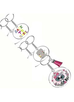DIY Crafts 4 Pcs, Gold, 4 Pcs Only, Key Ring Acrylic Blanks Keychain Tassels Set Round Clear Arylic Keychain Blanks Key Rings with Chain Jump Rings and Colorful Keychain Tass (4 Pcs, Gold)