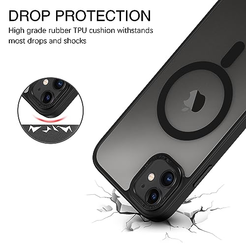 BENTOBEN for iPhone 11 Phone Case, Phone case for iPhone 11 Magnetic Case [Compatible with Mag Safe] Translucent Matte Slim Shockproof Anti-Fingerprint Protective Cover for iPhone 11 6.1’’ Black - Image 4