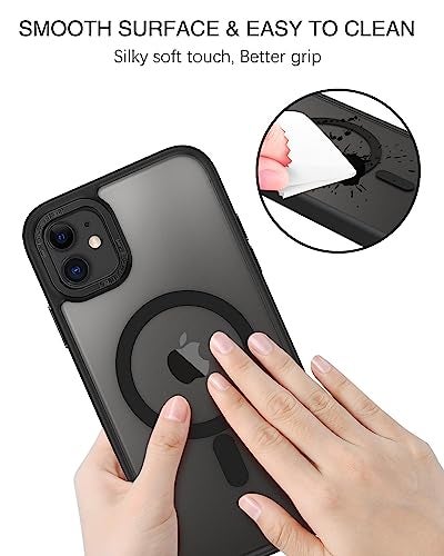 BENTOBEN for iPhone 11 Phone Case, Phone case for iPhone 11 Magnetic Case [Compatible with Mag Safe] Translucent Matte Slim Shockproof Anti-Fingerprint Protective Cover for iPhone 11 6.1’’ Black - Image 5