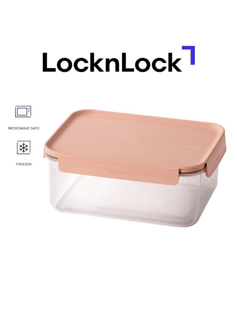 LocknLock حاوية طعام لوكن لوك كلاسيك بلس مستطيلة - 2.75 لتر وردي، قفل من 4 جوانب، قابلة للتكديس ومضادة للتسرب - Image 1