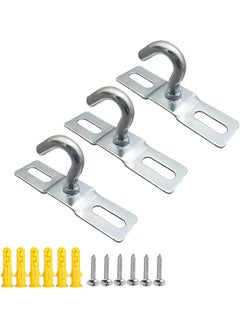 promass [3 Pack Ceiling Hook 68mm Ceiling Light Base Plate Chandelier Hook Screws Mount Heavy Duty Iron Galvanized Pendant Fitting for European Lamps Ceiling Fans Flower Basket Decoration Holder