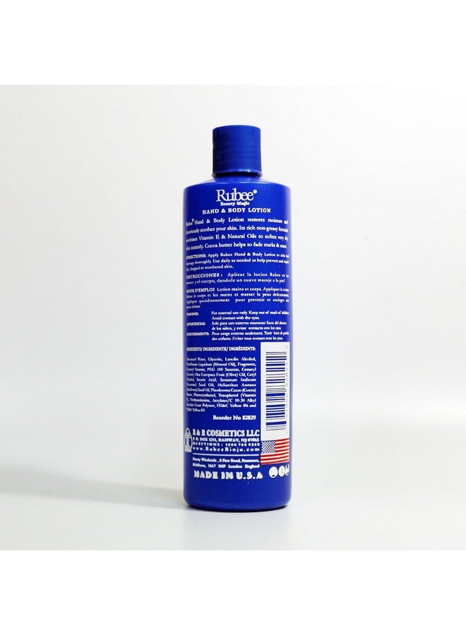 RUBEE Body & Hand Lotion - Pack of 2 Non-Greasy Lotion for Women & Men - 16 oz Cacao Butter Lotion for Extremely Dry Skin - Vitamin E Moisturizer - Image 3