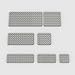 YUJHITP Classic Building Plate Assortment Pack 50pcs Light Gray Bulk Plates with 7 Size Building Plate Base Plate Compatible with Lego Parts and Pieces Building Bricks for Most BrandsColorLight Gray - Image 2