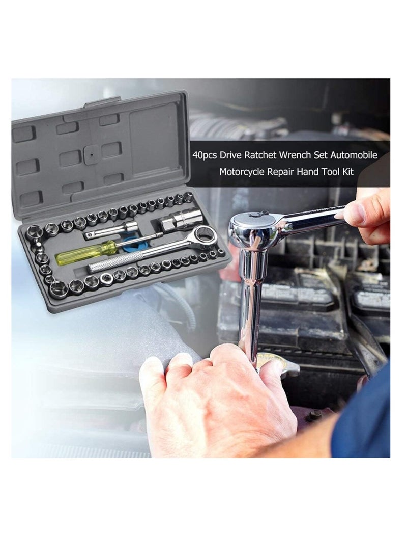 Plan A Wrench Tool Set 40 Pieces Screwdriver Set, Multi-Colour, 40 Pieces Socket Set - Image 5