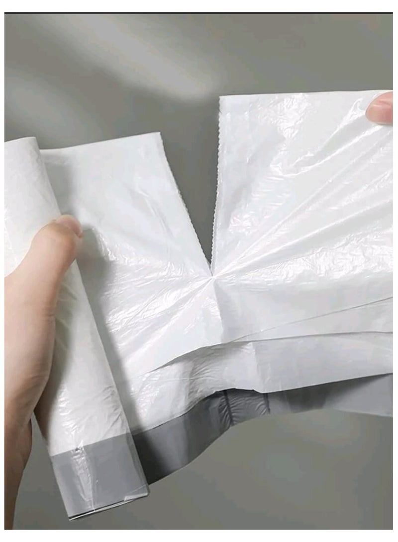 Durable and Stain Resistant Drawstring Trash Bags (15 Pcs) with Extra Thickness Kitchen Garbage Bags Strong & Leak Proof White Trash Bags No Perforation - Image 3