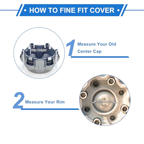 VekAuto 1 Pc Wheel Center Caps Hub Caps Rim Center Caps for Toyota FJ Cruiser 2010-2014 6 Cyl 4.0L Plastic Titanium Tone Wheel Caps Hubcap Center Covers - Image 4