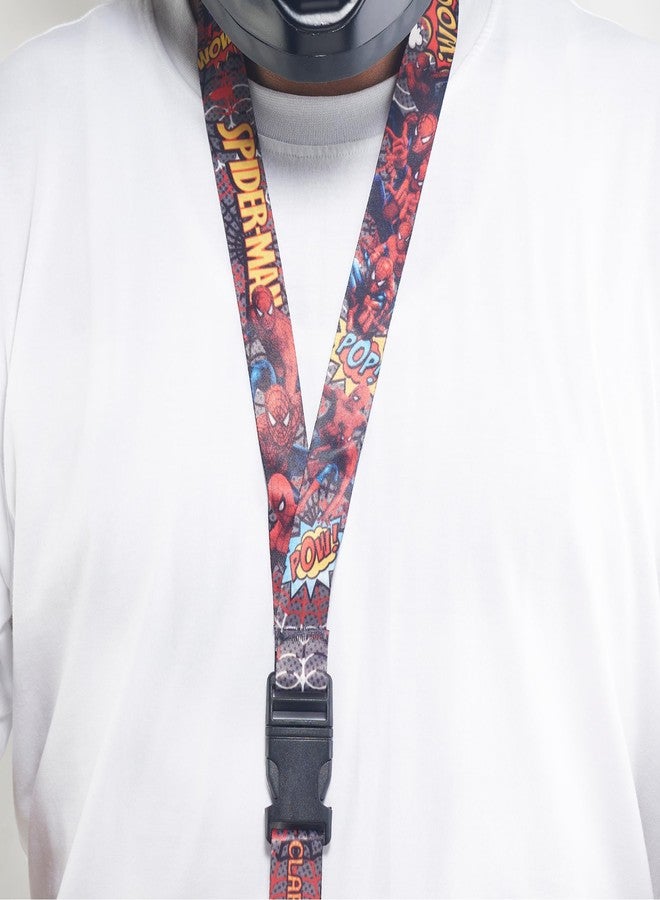 CLAPHIC WebHero Spider Edition Long Lanyard Keychain for Bike & Car Keys | 25mm Wide Heavy-Duty Fabric Strap | Quick Release Buckle | Unisex Key Holder - Image 4