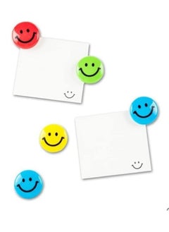 Generic Smiley Face Magnet - for Whiteboard - Fridge Magnet - Available in Multiple Colors - These magnets are perfect for attaching notes, pictures and other items to the magnetic surface (20 mm size)  - Image 1