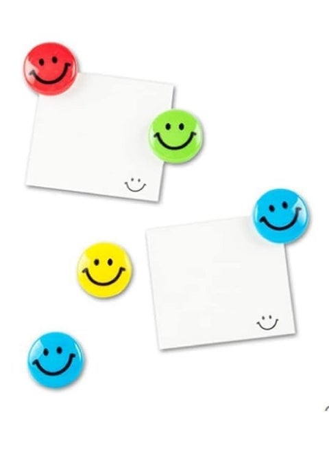 Smiley Face Magnet - for Whiteboard - Fridge Magnet - Available in Multiple Colors - These magnets are perfect for attaching notes, pictures and other items to the magnetic surface (20 mm size)