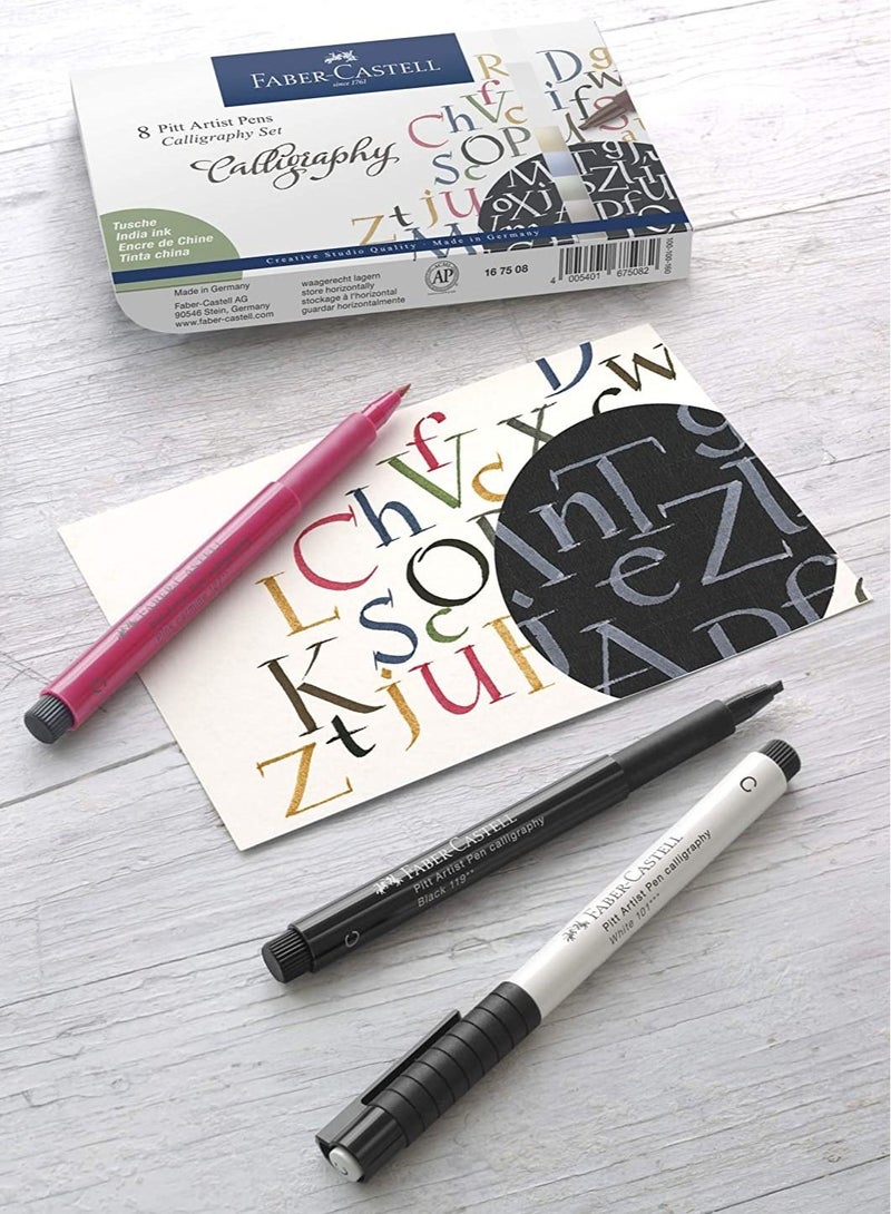 FABER-CASTELL 6-Piece PITT Calligraphy Artist Pen Multicolour - Image 4