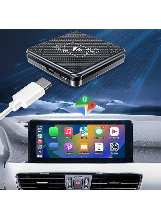 جيكتسي محول لاسلكي لـ CarPlay، تحكم صوتي عبر واي فاي سلكي إلى دونجل لاسلكي، محول سيارة 5.0، متوافق مع Android Auto، وiOS9 و - Image 5