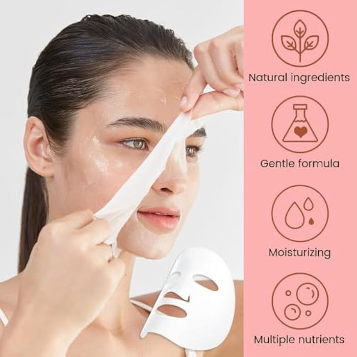 CAKAILA 8 Pack Strawberry Face Mask,Pink Face Masks Skincare Spa Day Kit Supplies,Spa Party Favors for Women,Sheet Facial Mask Skincare Gifts Set,Moisturize Soothe for All Skin Types - Image 5