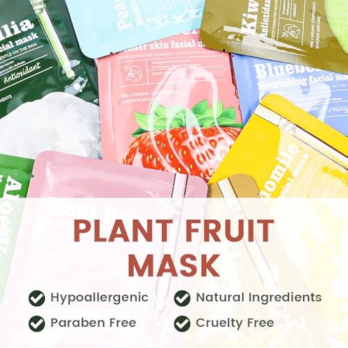 CAKAILA 8 Pack Strawberry Face Mask,Pink Face Masks Skincare Spa Day Kit Supplies,Spa Party Favors for Women,Sheet Facial Mask Skincare Gifts Set,Moisturize Soothe for All Skin Types - Image 2