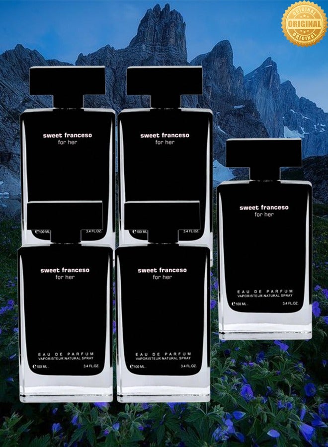 فور هير 5 قطع عطر سويت فرانسيسو اسود لها 100 مل - Image 1