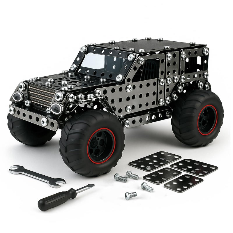 ROHSCE 496 Pcs Metal Building Toys for Boys Girls 812 Years Old OffRoad Vehicle Model Truck Kits STEM Engineering Construction Set Monster Car Educational Gift for Kids Ages 8 9 10 - Image 3