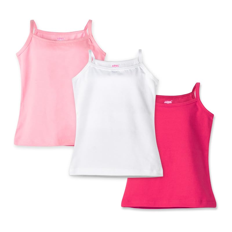 ARIEL Girls Cotton Full Slip (AR-G-SLIP-P3-7-8Years-Set1_Multicolor_7-8 Years) - Image 1