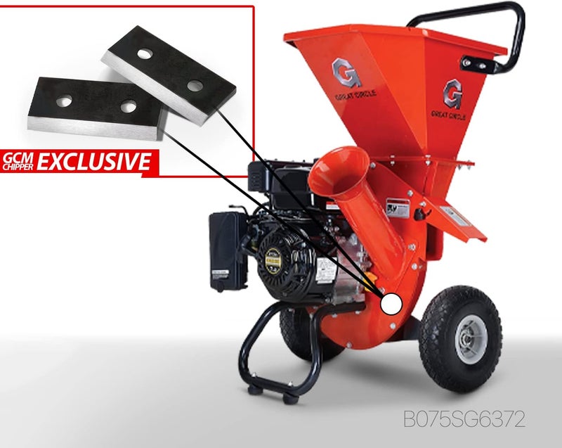 GreatCircleUSA Wood Chipper Shredder Mulcher Replacement Blades for LCE01 - Image 3