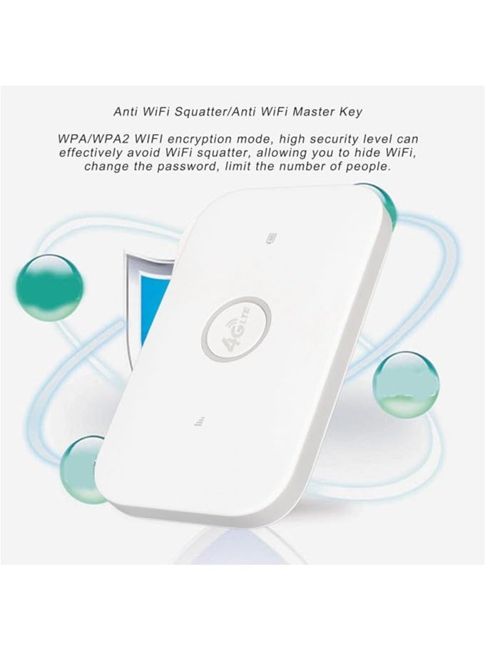 General - 4G LTE Mobile WiFi Hotspot with Support for 10 Devices Portable WiFi Router with SIM Card Slot  2100mAh Battery 150Mbps High Speed WiFi Hotspot Device - Image 1