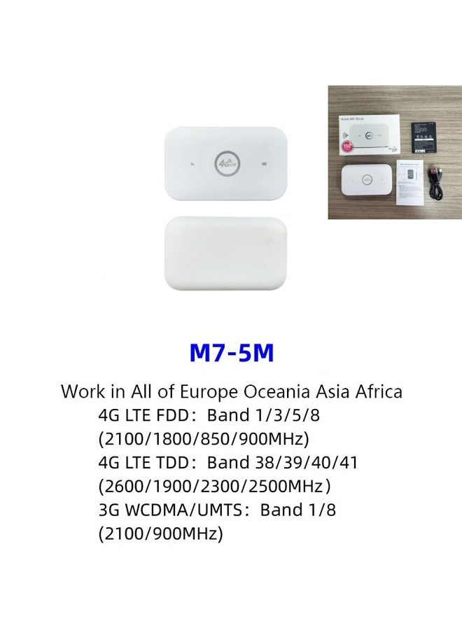 General - 4G LTE Mobile WiFi Hotspot with Support for 10 Devices Portable WiFi Router with SIM Card Slot  2100mAh Battery 150Mbps High Speed WiFi Hotspot Device - Image 1