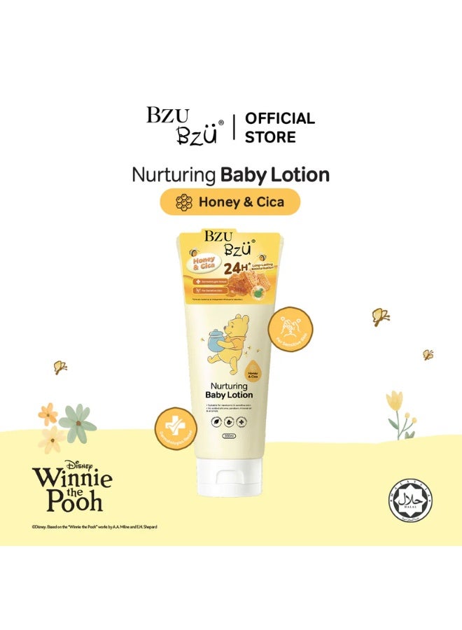 BZU BZÜ BZU BZU Nurturing Baby Lotion 200ml | 24H Long-Lasting Moisturising Baby Lotion for Newborns & Sensitive Skin | With Manuka Honey Extract, Cica Extract & Shea Butter | Hypoallergenic Baby Skincare | Dermatologist Tested - Image 2