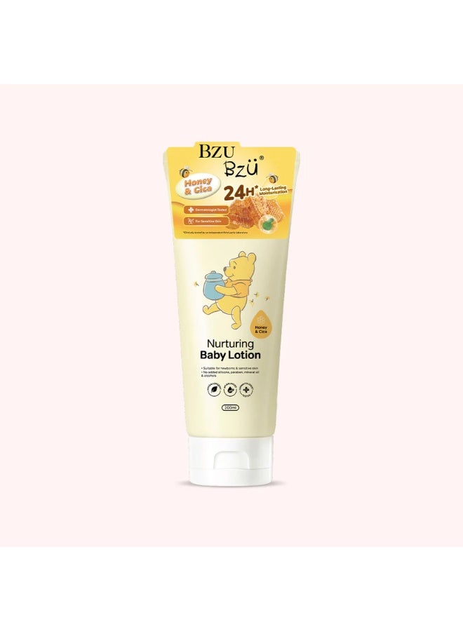 BZU BZÜ BZU BZU Nurturing Baby Lotion 200ml | 24H Long-Lasting Moisturising Baby Lotion for Newborns & Sensitive Skin | With Manuka Honey Extract, Cica Extract & Shea Butter | Hypoallergenic Baby Skincare | Dermatologist Tested - Image 1