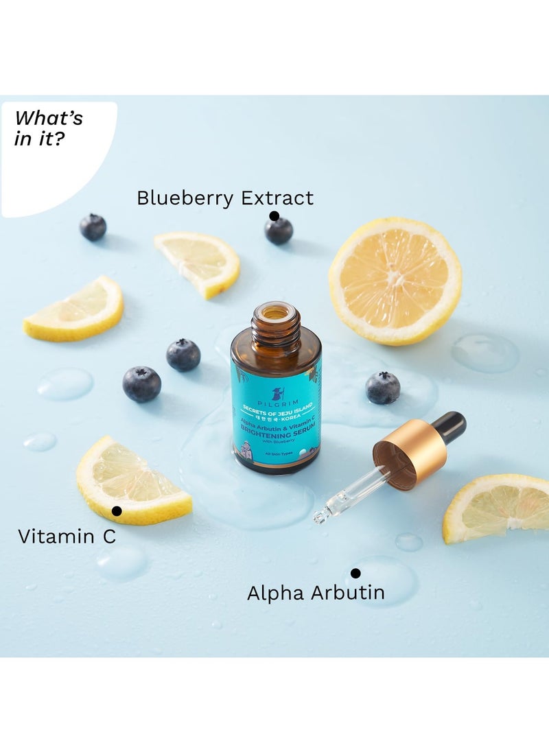 PILGRIM Alpha Arbutin And 3% Vitamin C Brightening Face Serum For Glowing Skin 30Ml  - Image 2