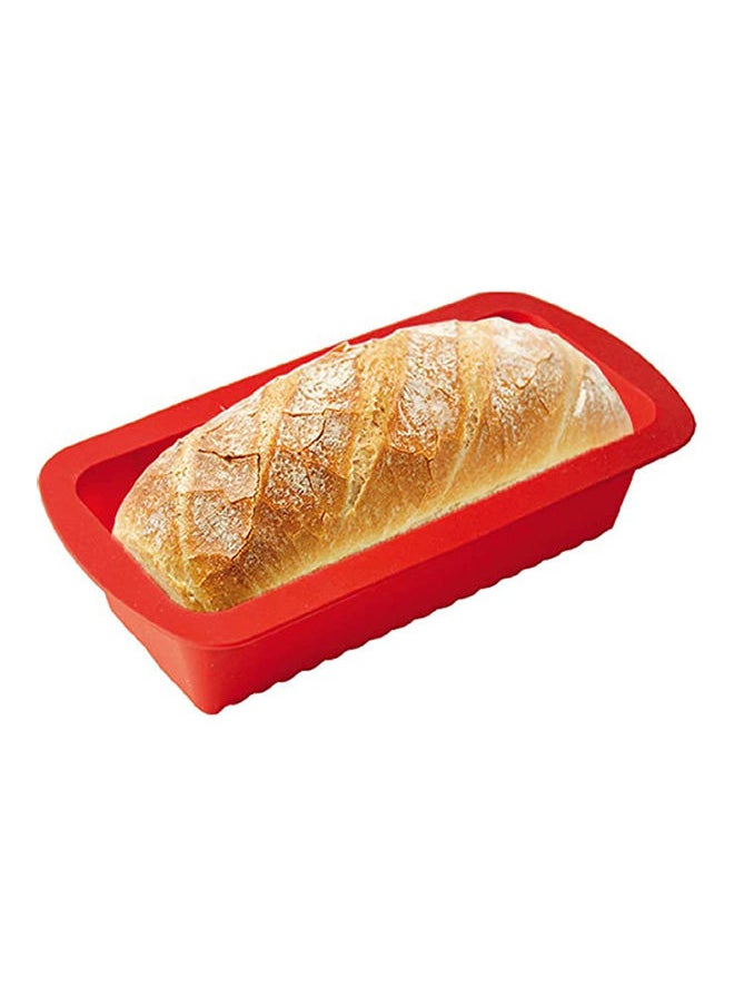 NIBEMINENT 2-Piece Rectangle Silicone Cake Toast Bread Loaf Mould Red  - Image 4