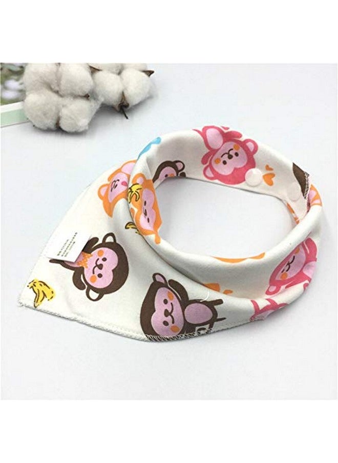 BabyGo - Cotton Soft Adjustable Feeding Baby Bandana Bib Apron - Set Of 3 (Random Color) - Image 1
