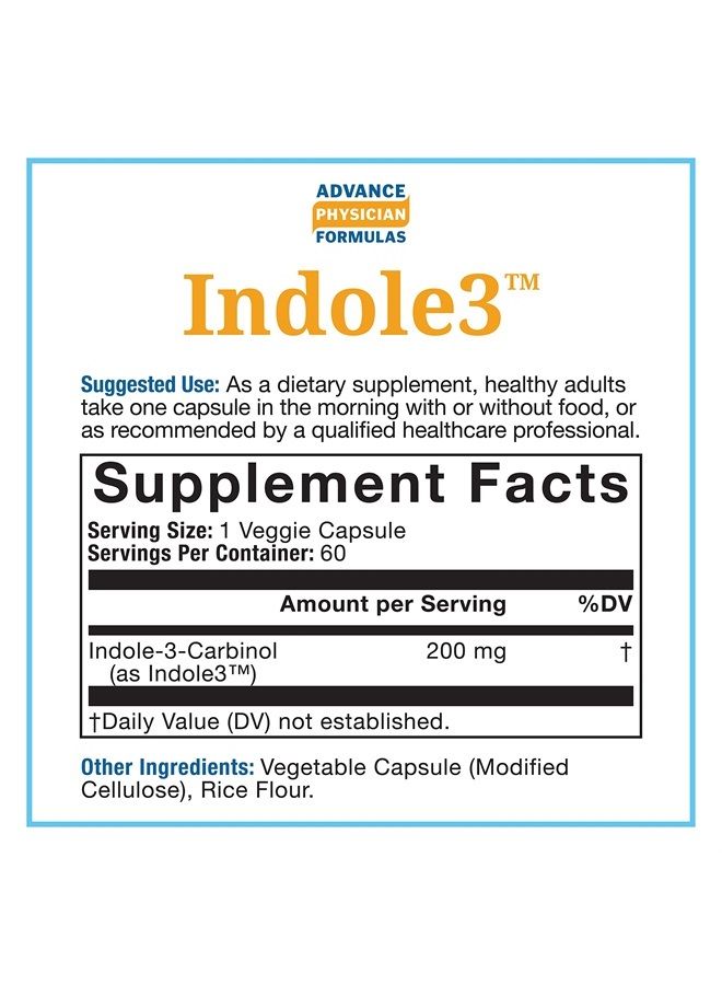 Advance Physician Formulas Indole-3-Carbinol, 200 mg, 60 Vegetable Capsules, Advance Physician Formulas - Image 2