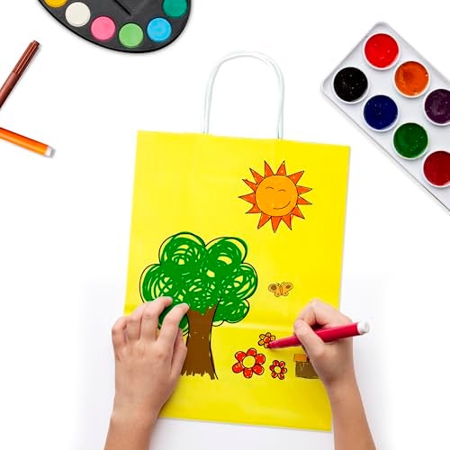 BLEWINDZ 32Pcs 10.6" Medium Gift Bags with Tissues, Paper Party Favor Bags with Handles, Rainbow Goodie Bag for Birthday, Wedding, Party Supplies - Image 3