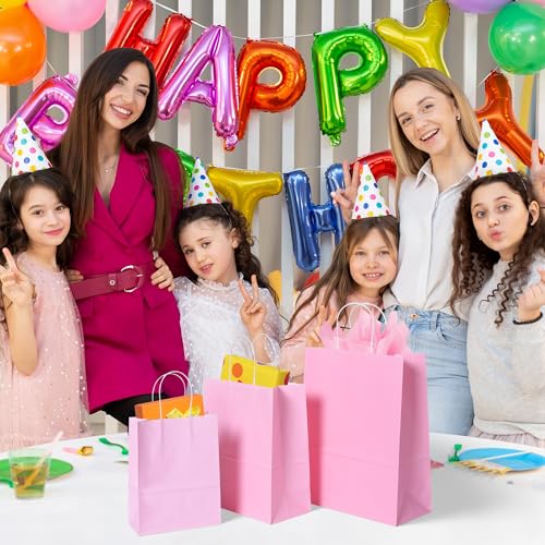 BLEWINDZ 32Pcs 10.6" Medium Gift Bags with Tissues, Paper Party Favor Bags with Handles, Rainbow Goodie Bag for Birthday, Wedding, Party Supplies - Image 5