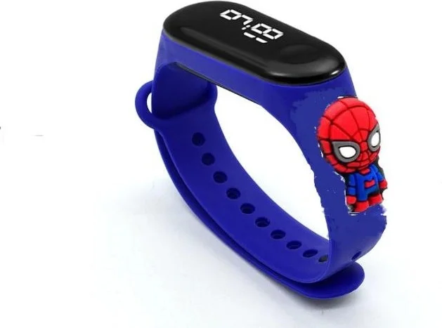Dzc Kuzenler Avm Dzc Cousins ​​Avm Laci Spider Spderman LED Touch Screen Digital Children and Youth Wristwatch (They Are Not Smart)