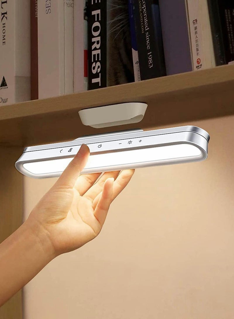 Excefore شريط ضوء LED مغناطيسي، مصباح طاولة قابل للتعتيم مع تحكم باللمس، ضوء دراسة قابل لإعادة الشحن مع 3 أوضاع ألوان، أضواء تحت الخزائن تعمل بالبطارية للمطبخ والقراءة وخزانة الملابس والمطبخ - Image 1