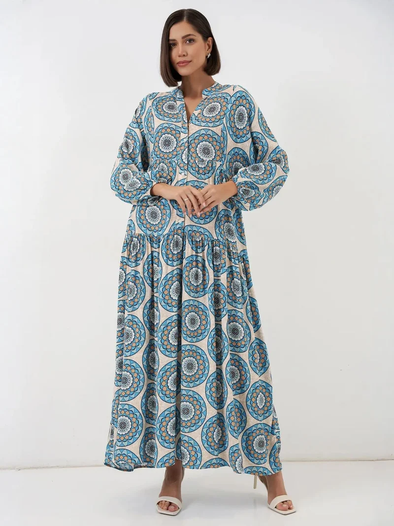 بيغ دارت BDART Patterned V-Neck Maxi Dress