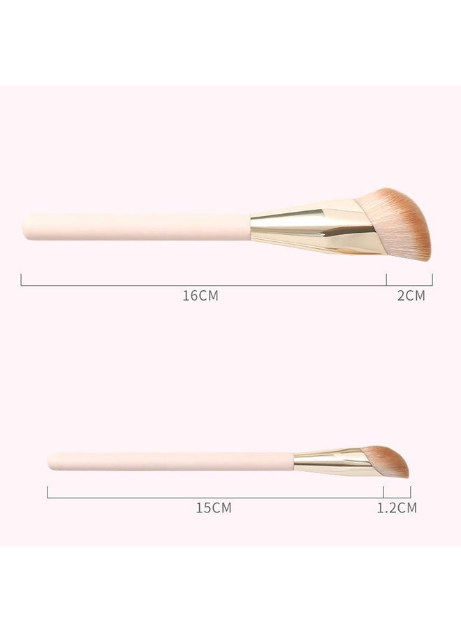 HS - 2 PCS Concealer Brush, Angled Concealer Brushes For Under Eye, Precision Face Blending Blush Brush, Foundation Concealer For Dark Circles, Make Up Nose Contour Brush Applicator - Image 1