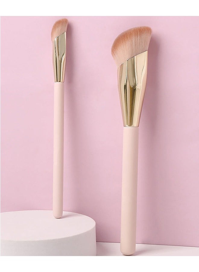 HS - 2 PCS Concealer Brush, Angled Concealer Brushes For Under Eye, Precision Face Blending Blush Brush, Foundation Concealer For Dark Circles, Make Up Nose Contour Brush Applicator - Image 1